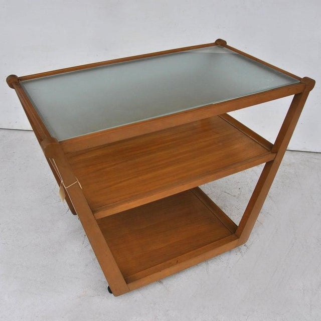 1960s Edward Wormley for Drexel Precedent Rolling Bar Cart For Sale - Image 5 of 10
