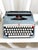 Vintage Typewriter in Light Blue from Brother De Luxe, 1960s For Sale - Image 13 of 18