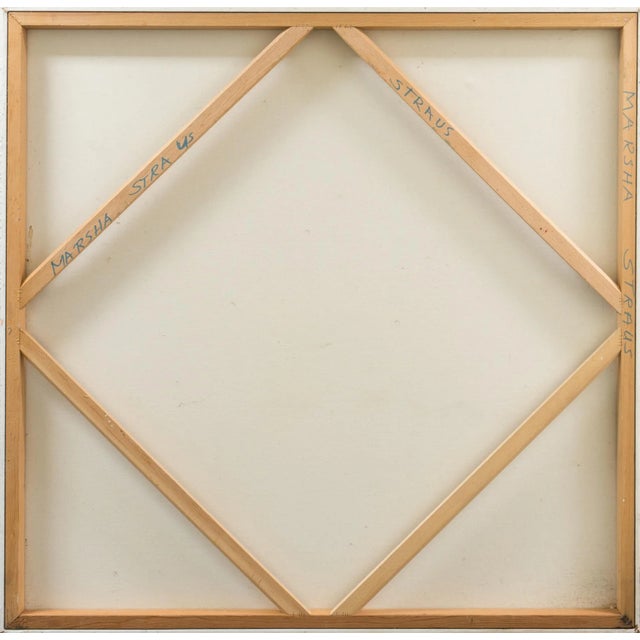 'Abstract, Coral and Saffron' by Marsha Rogow Straus, Bay Area Oil Abstraction, Triton Museum, Brooklyn For Sale - Image 10 of 11