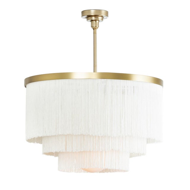 Textile Regina Andrew Cabaret Fringe Chandelier, Ivory For Sale - Image 7 of 7