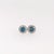 Metal Blue Diamond Stud Earrings With Natural Diamonds in Solid 14k Gold: Round 3.5mm, Pair For Sale - Image 7 of 7
