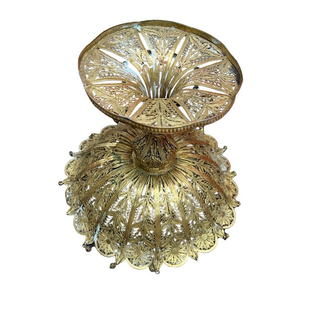 Late 19th Century French Filigree Bronze Dore Tazzas - a Pair For Sale - Image 10 of 10