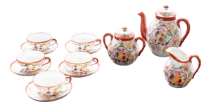 Japanese Tea Service, 1970s, Set of 13