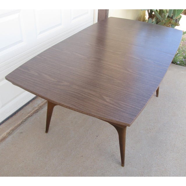 Mid Century Modern Holman Furniture Manufacturing Co Walnut Dining Table For Sale - Image 9 of 18