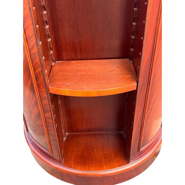Late 20th Century Mahogany Revolving Bookcase Ethan Allen For Sale - Image 12 of 12