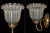 9.5" Leght 9.5" Weight 6" Depth Elegant vintage wall sconce featuring an aged brass-finish frame and a beautifully...
