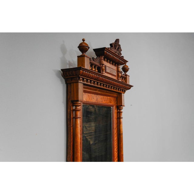 Gründerzeit Wall Mirror in Walnut, Late 19th Century For Sale - Image 4 of 13