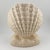 Ceramic Vintage Japanese Shell Ceramic Vase or Planter in Ivory Crackle Glaze For Sale - Image 7 of 9