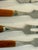 Vintage Japanese Mid-Century Stainless & Wood Cocktail Forks — Set of 9 For Sale In Phoenix - Image 6 of 11