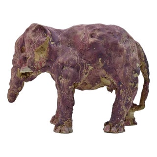 Sirio Pellegrini, Modern Elephant Terracotta Sculpture, 1960s, Terracotta For Sale