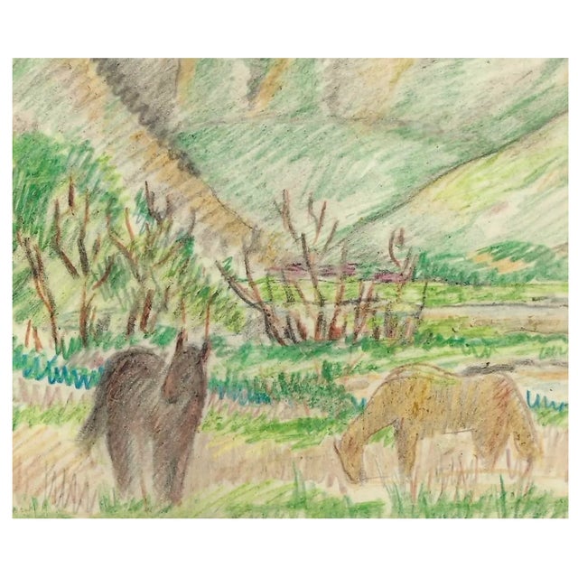 Grace Spongberg (American, 1906-1992) "Near Koko Head " oil pastel on paper, titled and estate stamp on reverse. Spongberg...