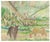 Grace Spongberg (American, 1906-1992) "Near Koko Head " oil pastel on paper, titled and estate stamp on reverse. Spongberg...