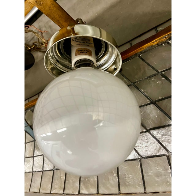 Vintage Natural Capiz Shell Light Fixture For Sale - Image 9 of 9