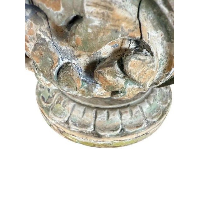 Pair of Italian Carved Wood Baroque Style Table Lamps For Sale - Image 10 of 11