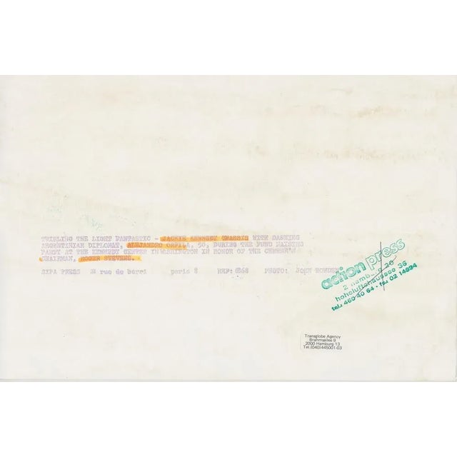 Jackie Kennedy and Alejandro Orfila, Black and White Photograph, 1960s For Sale - Image 3 of 4