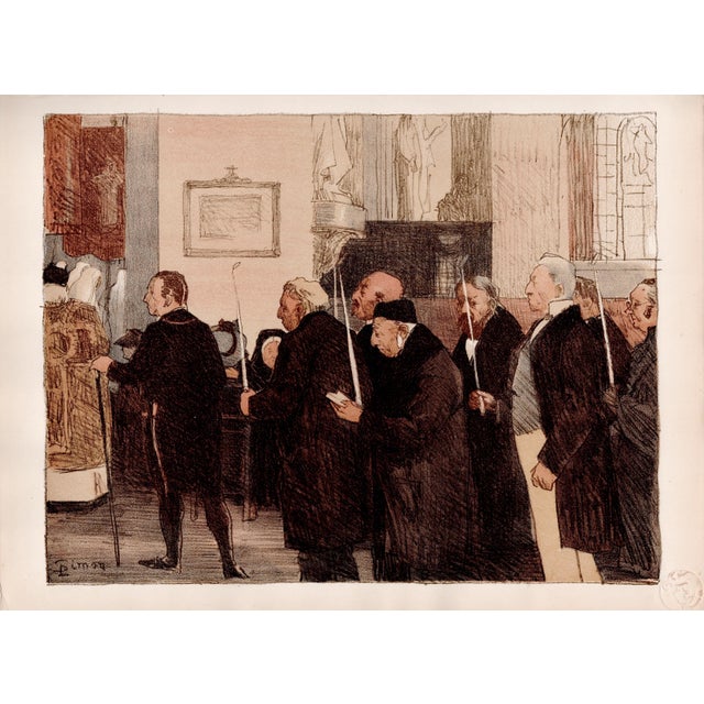 Lucien Simon, Les Marguillers, 1897, Lithograph on Paper For Sale - Image 10 of 10