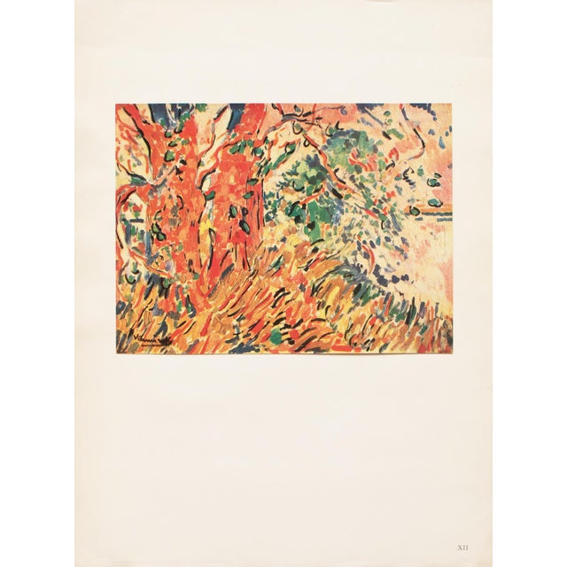 Persimmon 1943 After Maurice De Vlaminck, "The Platanes", First Edition Parisian Offset Lithograph For Sale - Image 8 of 8