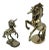 Vintage Sand Casted Solid Brass Unicorn Figures - Set of 2 For Sale