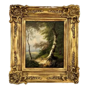 Vintage Pastoral Oil on Canvas