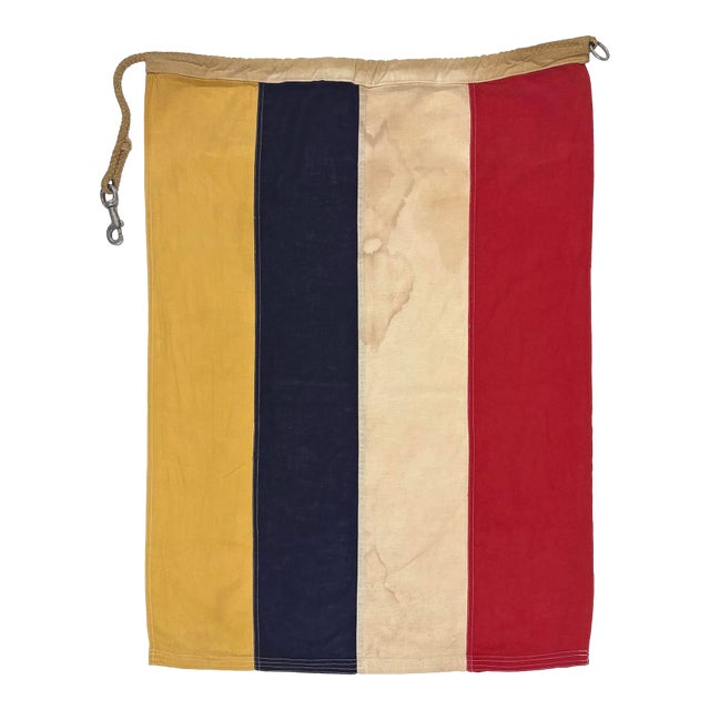 Vintage Cotton Nautical Signal Flag For Sale