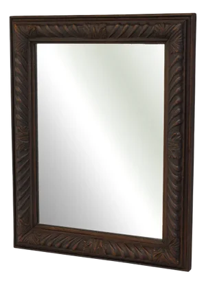 Antique Oak Framed Mirror, 1890s