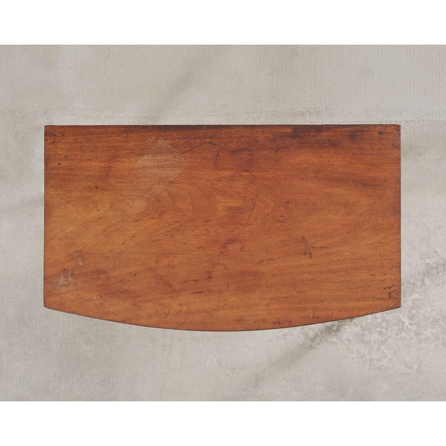 19th C. English Regency Bow Front Side Table or Small Desk For Sale - Image 4 of 18