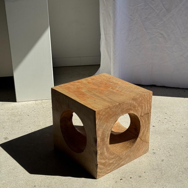 Coffee Table in Natural Monoxylous Mango Wood, 1980s For Sale - Image 7 of 11