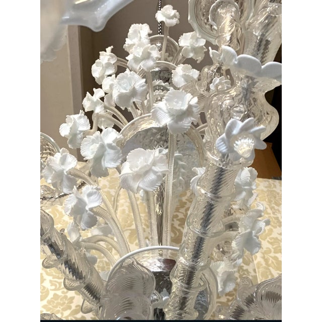 Italian Contemporary Floral Ca' Rezzonico Murano Glass Chandelier For Sale - Image 3 of 12