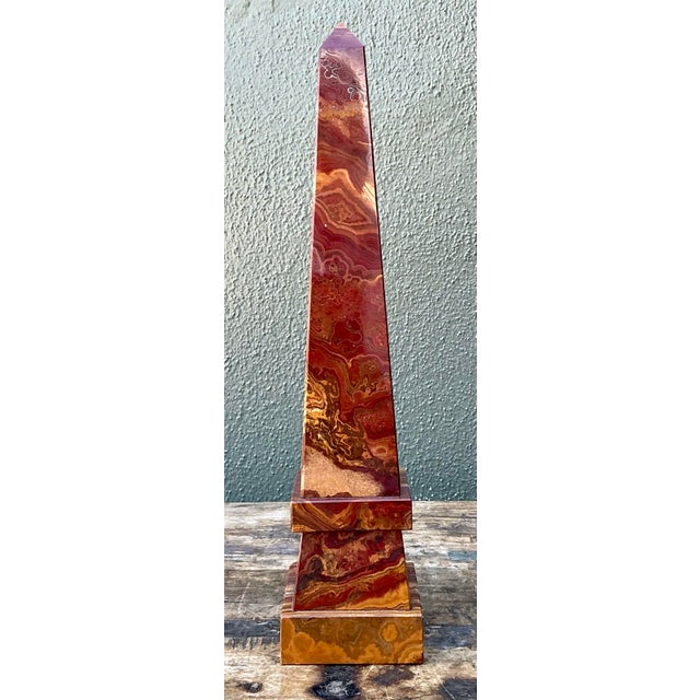 Vintage Neoclassical Stone Obelisk For Sale - Image 10 of 12
