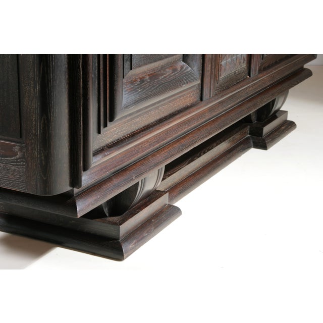Art Deco Oak Sideboard in the style of Charles Dudouyt, France, 1930s For Sale - Image 9 of 16