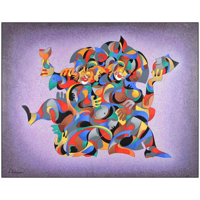 Surrealism Late 20th Century Dancing Masks, Anatole Krasnyansky For Sale - Image 3 of 7