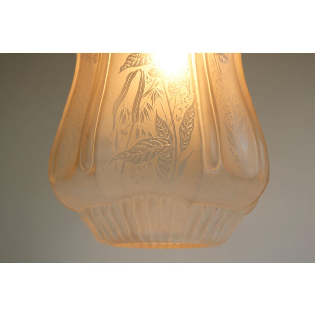 Large Antique French Art Nouveau Pendant Light, 1910 For Sale - Image 11 of 14