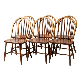 Windsor Teak Dining Chairs by Erik Ole Jørgensen for Tarm Stole Møbelfabrik, 1960s, Set of 6 For Sale
