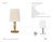 AERIN by Visual Comfort Signature Ovid 14" Cordless Accent Lamp in Gold Lustre with Silk Pleated Shade Designer: AERIN...