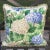 American Vintage Scalamandre Ivy and Hydrangea Decorative Pillow With Down Feather Insert For Sale - Image 3 of 8