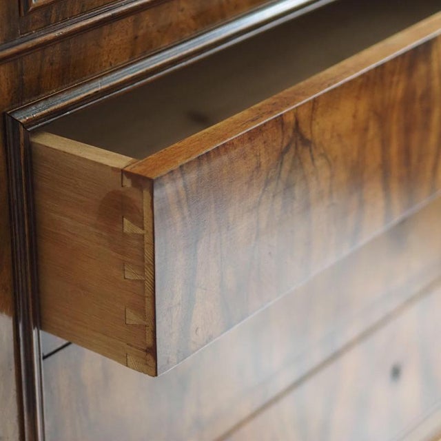 Louis Philippe Chest of Drawers in Walnut Burl, 1860 For Sale - Image 12 of 18