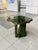 Hand-crafted in Italy, this uniquely shaped side table is ceramic and bronze. The ceramic was fired using the Japanese...