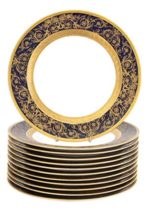 C. Ahrenfeldt Limoges Porcelain Dinner Plates - Set of 12