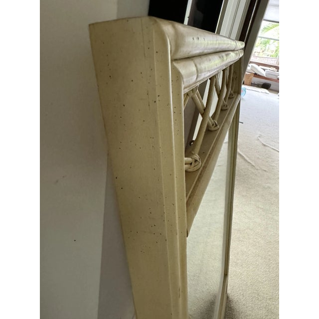 Mid-Century Modern Vintage Ficks Reed Large Laquered Faux Bamboo Mirror For Sale - Image 3 of 7