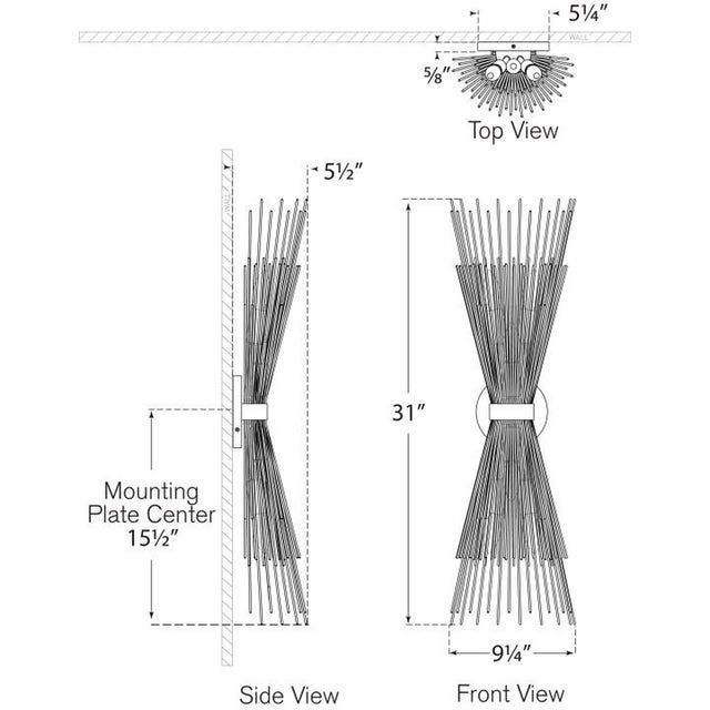 2020s Kelly Wearstler for Visual Comfort Signature Strada Medium Symmetrical Sconce in Polished Nickel For Sale - Image 5 of 6