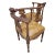 Victorian Antique Italian Renaissance Revival Carved Tufted Tete-a-Tete Settee Newly Reupholstered in Leather For Sale - Image 3 of 10