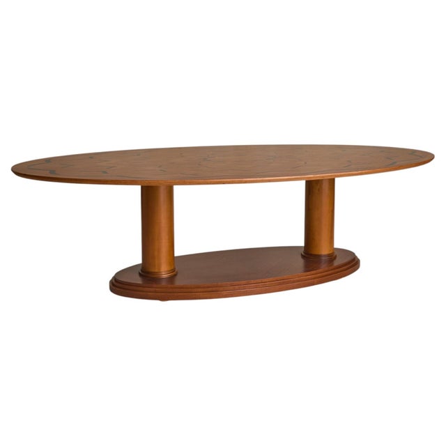 Rare Italian Oval Dining Table Attributed to Paolo Portoghesi For Sale - Image 13 of 13