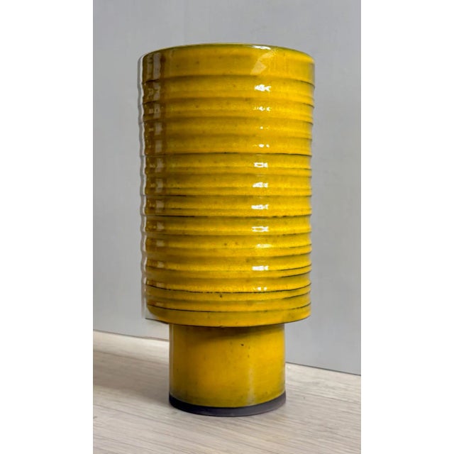 Ceramic Circa 2018 Elisa De Marchi and Roberto Casagrande Picta Contemporary Italian Yellow Glazed Ceramic Vase For Sale - Image 7 of 14