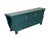 Asian Style Distressed Rustic Teal Blue Low Tv Console Table Cabinet For Sale In San Francisco - Image 6 of 16