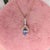 Tanzanite Pendant With Natural Diamonds in Solid 14k Dual Tone Gold Oval 6x4mm For Sale - Image 4 of 6