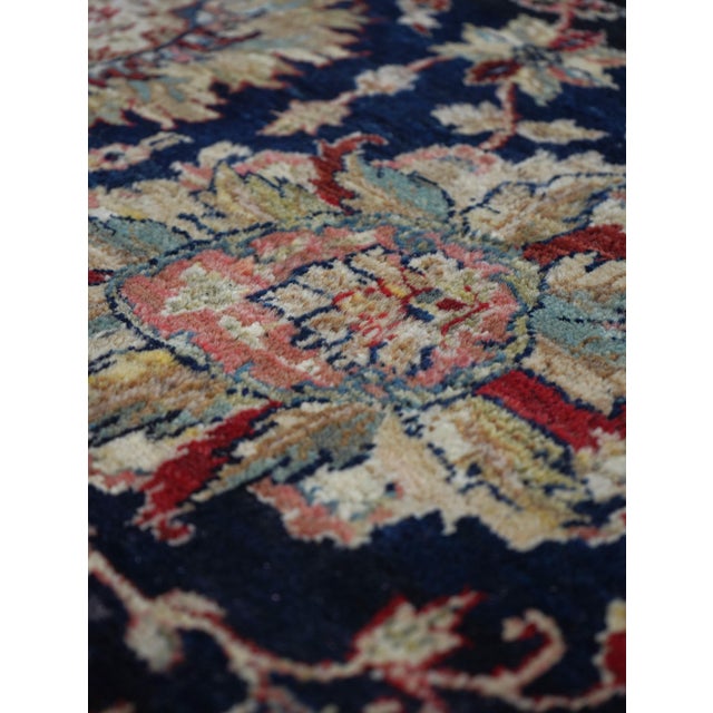 Hand Woven Blue Oriental Rug Approx. 8x8 For Sale - Image 4 of 10