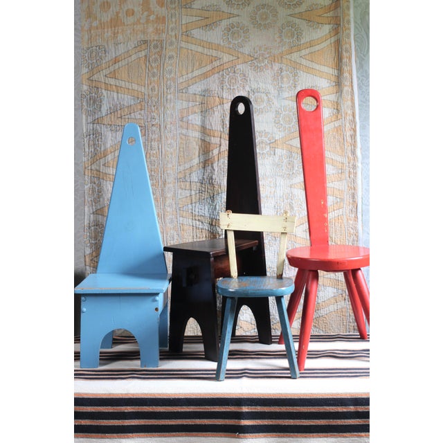 1970s Handmade Wooden "Keyhole Chair" For Sale - Image 11 of 13