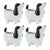 Bring a touch of charm and whimsy to your space with this set of four Puppy Dog Planters. Crafted from durable polyresin...
