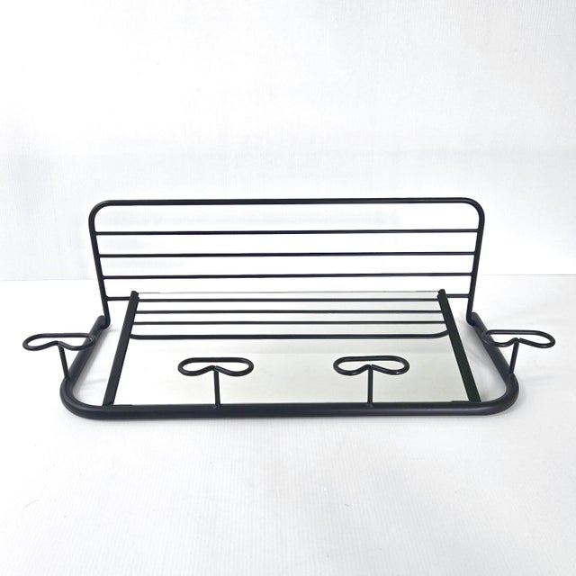 Vintage Rockabilly Wall-Mounted Coat Rack with Mirror, 1950s For Sale - Image 6 of 11