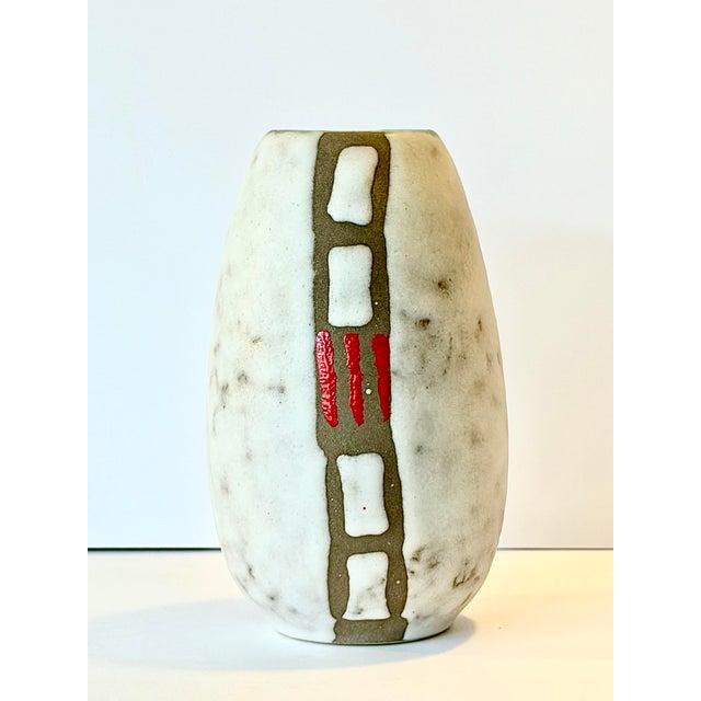 1950s Super Cool Mid 20th Century Modern West German Vase by Jasbo Keramics. For Sale - Image 5 of 8